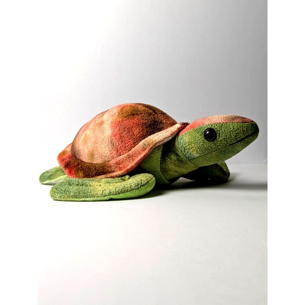 Sea Turtle Plush Stuffed Animal Toy - Green Brown Tan - Fun Stuff
